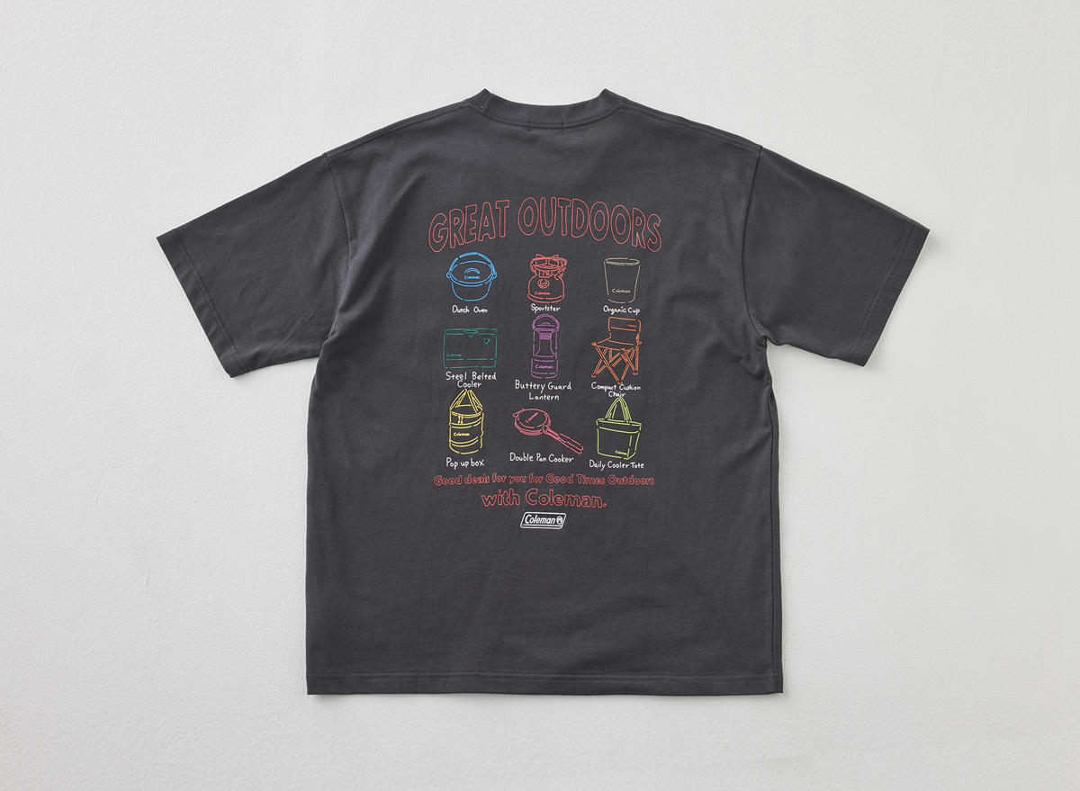 Coleman別注キャンプモチーフプリントTシャツ