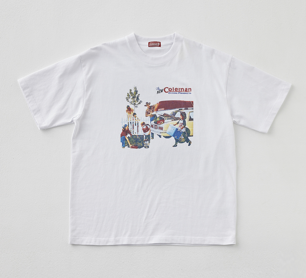Coleman別注キャンプモチーフプリントTシャツ