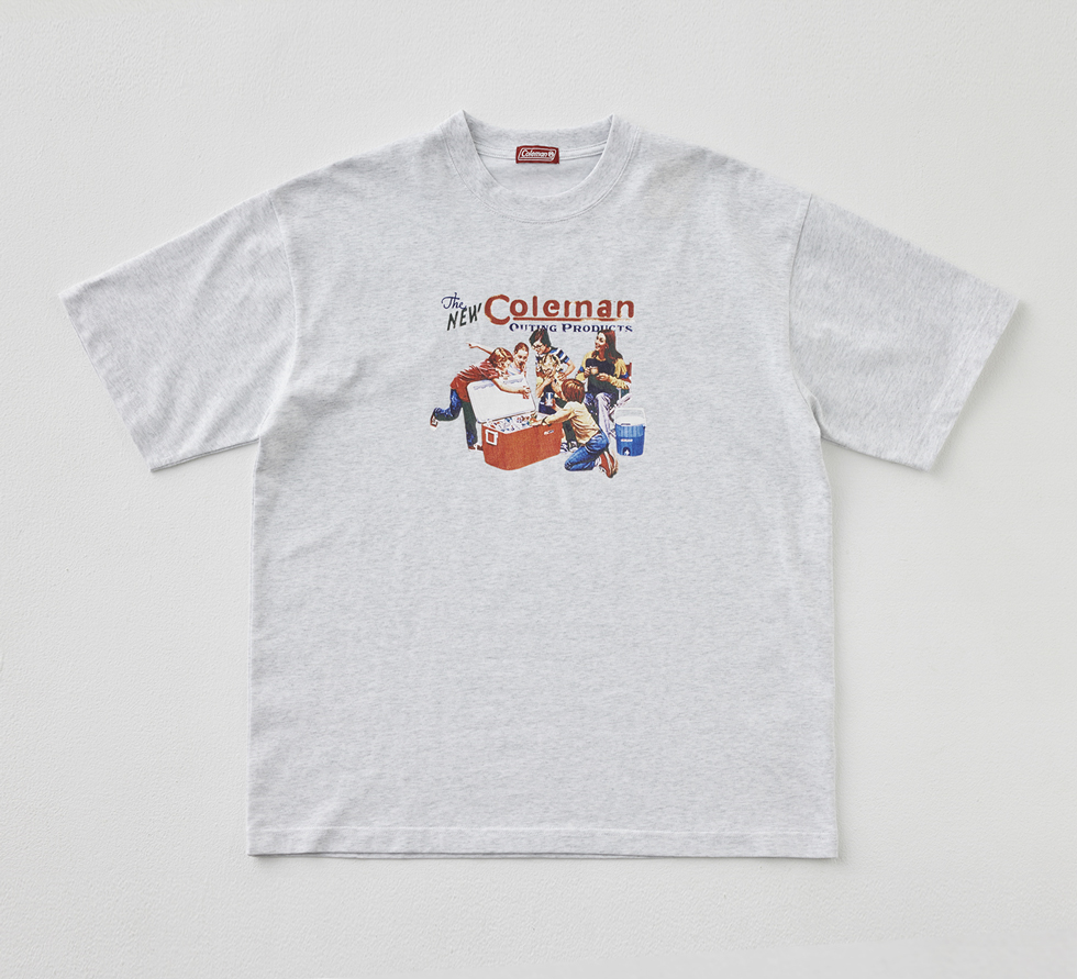 Coleman別注キャンプモチーフプリントTシャツ