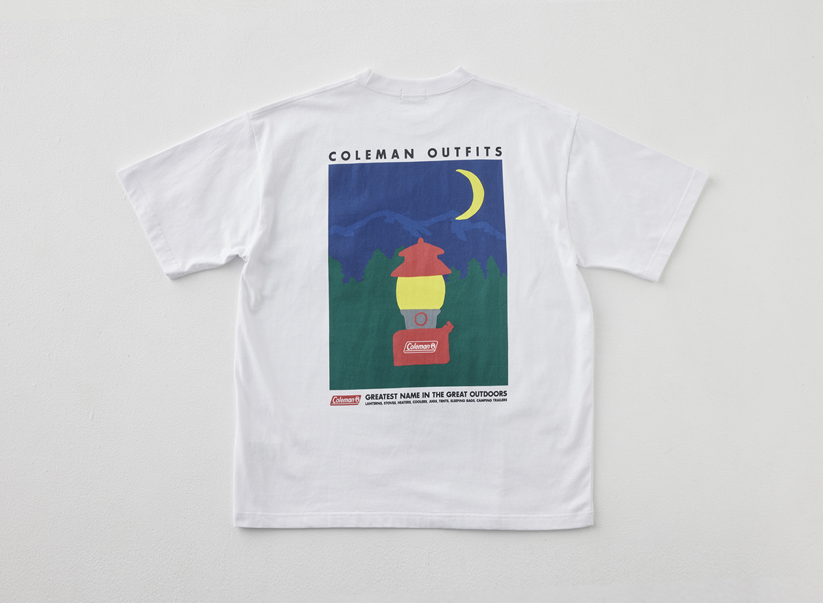 Coleman別注キャンプモチーフプリントTシャツ